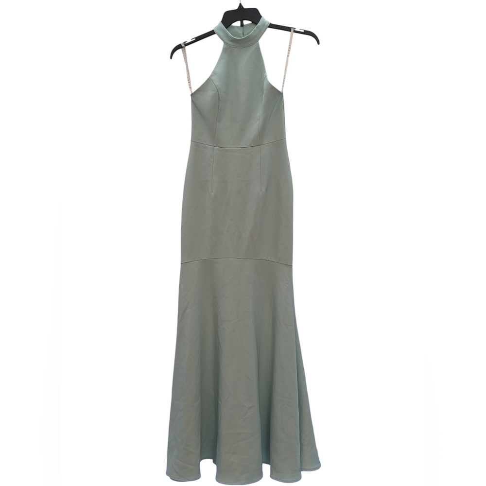 Elegant mint green formal gown by Jarlo, size XS